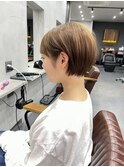 丸みショート×ナチュラルベージュ