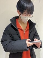 ラミエ バイ メルト 吉祥寺(lamie by melt)&nbsp;"久保田"シースルーマッシュダークネイビーメンズカット