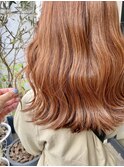 【立川美容室cres】ブリーチなしシアーオレンジカラー