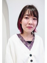 ルッツ(Lutz)&nbsp;ピンクツートンカラー　イヤリングカラー　ボブ