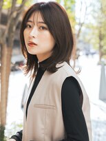 トッカ 茨木(tocca) 外ハネミディアム×うる艶ブラウン