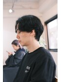 クセ毛 センターパート クセを活かしたカット