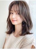 大人かわいい似合わせカット/こなれミディ/美髪/くびれヘア/新宿