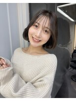 韓国レイヤー/韓国風/ボブ/髪質改善/黒髪/ブリーチなし〔池袋〕