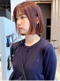 ナチュラルボブ*前髪ありボブ*イルミナカラー*グレイヘアも◎