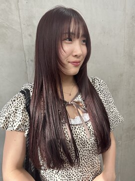 ソルトウォーター(SALT WATER) ボルドーカラー　顔まわりカット