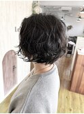 オシャレパーマショートボブ