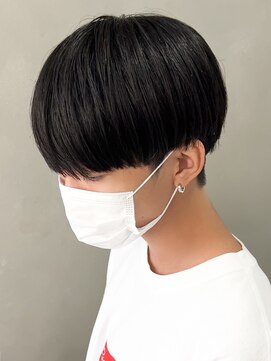 エルマーク 京橋(L-MARK) 黒髪マッシュナチュラルマッシュメンズヘア韓国ツーブロック