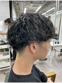 残ったパーマ活かしたショート