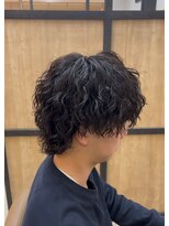 メンズギフト(men's GIFT)&nbsp;ツーブロックツイストスパイラルパーマメンズマッシュウルフ