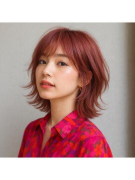 スープレックス ヘアーデザイン(SOUPREX HAIR DESIGN) ピンクブラウンミディアムウルフ 20代 30代 40代 50代 60代