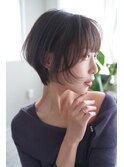 黒髪/ボブルフ/ネビージュ/小顔/ワンレン/髪質改善/