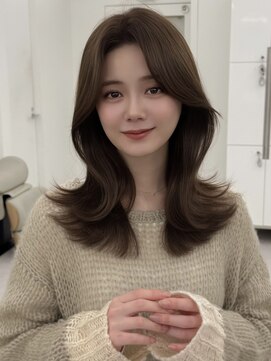 アマトウキョウスマートサロン(AMA TOKYO×Smart Salon) くびれミディアムレイヤー/顔まわりカット/美髪レイヤーカット