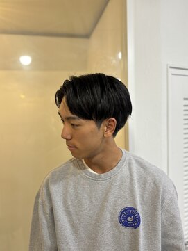 メンズカット バイ ソイクフ(メンズカット by SOY-KUFU) フェザーパーママッシュセンターパート