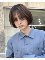 メゾンアクア 表参道(Maison ACQUA) ●メンズボブ/ダークブラウン/ルーズショート/ルーズパーマ