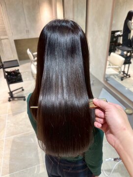 ジェコ ヴェール 祐天寺(gecko.vert) 髪質改善/ストレートロング/地毛風グレージュ