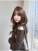 【柿本真優】レイヤーカット/ベージュカラー/顔周りカット