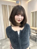 ウェイズトウキョウ 新宿店(Ways TOKYO) 前髪ありミディアムレイヤーカット顔まわり透明感カラーベージュ