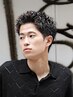 【平日限定】メンズカット+ピンパーマ #短髪 #短髪パーマ #men's #眉毛