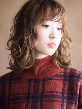 キープへアデザイン(keep hair design) 【keep hair design 】ベージュカラー×波ウェーブ
