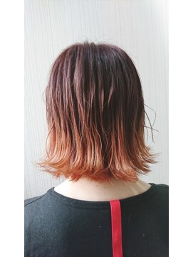 トムキャット(TOM CAT) ボブ×オレンジ×グラデーション