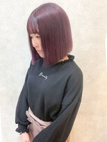 ジェム(GEM) ラベンダーカラー/切りっぱなしボブ/艶髪スタイル