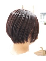 ウィスカーヘアー(whisker hair)&nbsp;ピンクベージュ　前下がりショートボブ