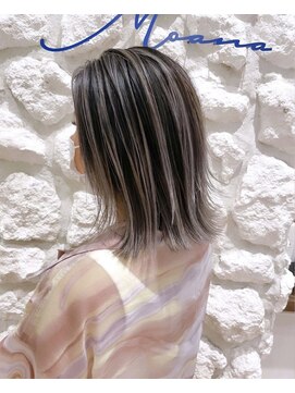モアナ バイ ヘッドライト 沖縄豊見城店(Moana by HEADLIGHT) Moana【豊見城】#バレイヤージュ#ボブ#グレージュ#アッシュ