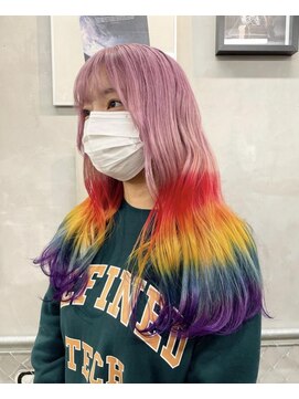 ジーナ(XENA) 【YUI】パステルピンク×レインボー