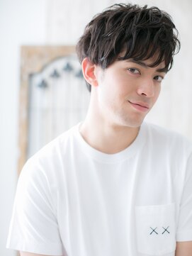 ダンディ館アダム 戸頭店 ラフなニュアンスパーマ☆くせ毛ショートD