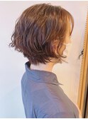 【morio 原宿】ショートボブゆるふわパーマ前髪ありショートボブ