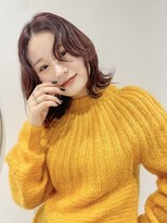 ラミエバイメルト 下北沢(lamie by melt)&nbsp;毛利/秋冬ブラウンレッドブリーチなし大人可愛いくびれレイヤー