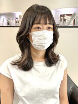 ラブクロム トウキョウ(LOVECHROME TOKYO) イメチェンカット薄め前髪ダークアッシュフェミニンくびれヘア