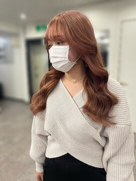 オズ 梅田店(OZ) ＃ピンクベージュ＃艶髪＃ヨシンモリ＃巻きおろし＃韓国巻き