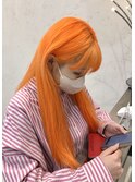 ブリーチカラー ブリーチ オレンジ オレンジカラー ビビッド