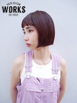 ワークス ヘアデザイン(WORKS HAIR DESIGN) 眉上バング　切りっぱなしボブヘア