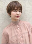 おさまりの良い　大人可愛い　コンパクトショートヘア