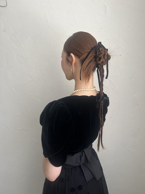 韓国/カチモリ/カチモリヘア/ベロアリボン/ピタピタ前髪