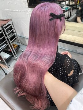 ベレーザ 渋谷(BELEZA) 9128ラベンダーパープルベビーピンクレイヤーハイトーンカラー