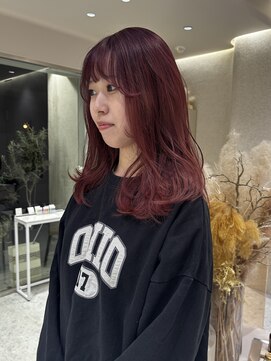 マイル 渋谷(mile) ブリーチ1回カシスレッド