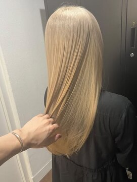 ナンバーウルス 名駅店(N° ulus) 【number ulus】ナチュラルブロンド×艶ロング