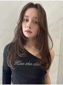 韓国ヘア美髪うるツヤレイヤーカットベージュカラーブリーチ無し