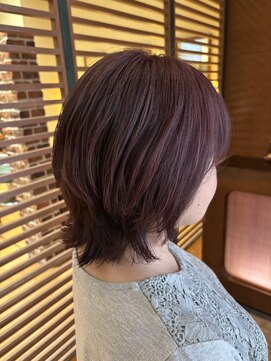 チップタップ 町田店(tip top) 【さすだ】ワインレッド × 白髪ぼかしカラー