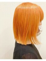 カラーズヘアー(Colors hair) 【colors 田宮】韓国風ハイトーンオレンジボブ