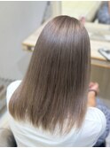ミルクティーグレージュ/ケアブリーチ/ブリーチ2回