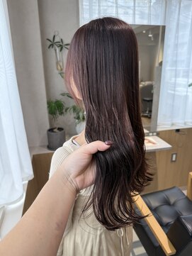 ニカ ボーテ(Nika beaute) 顔周りカット小顔似合わせカット ピンクブラウン