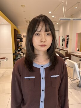 バサ 江古田店(BASSA) 【Kansaku】ミディアムレイヤー×オリーブアッシュカラー