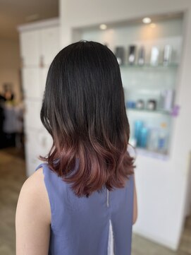ルシードスタイル ムースユイット(LUCIDO STYLE mousse8) 【毛先ブリーチ】裾カラーピンク