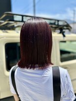ココヘアー(coco hair)&nbsp;チェリーレッド×外はねボブ