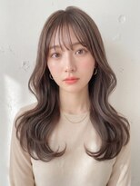 ジーナ 福岡千早(Zina) 髪質改善*韓国くびれロングミルクブラウン*前髪【Zina千早】
